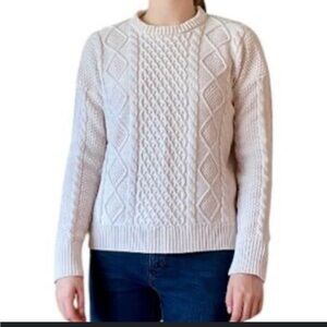 KERSH Wool Blend Off White Cable Knit Sweater Women's sz Medium